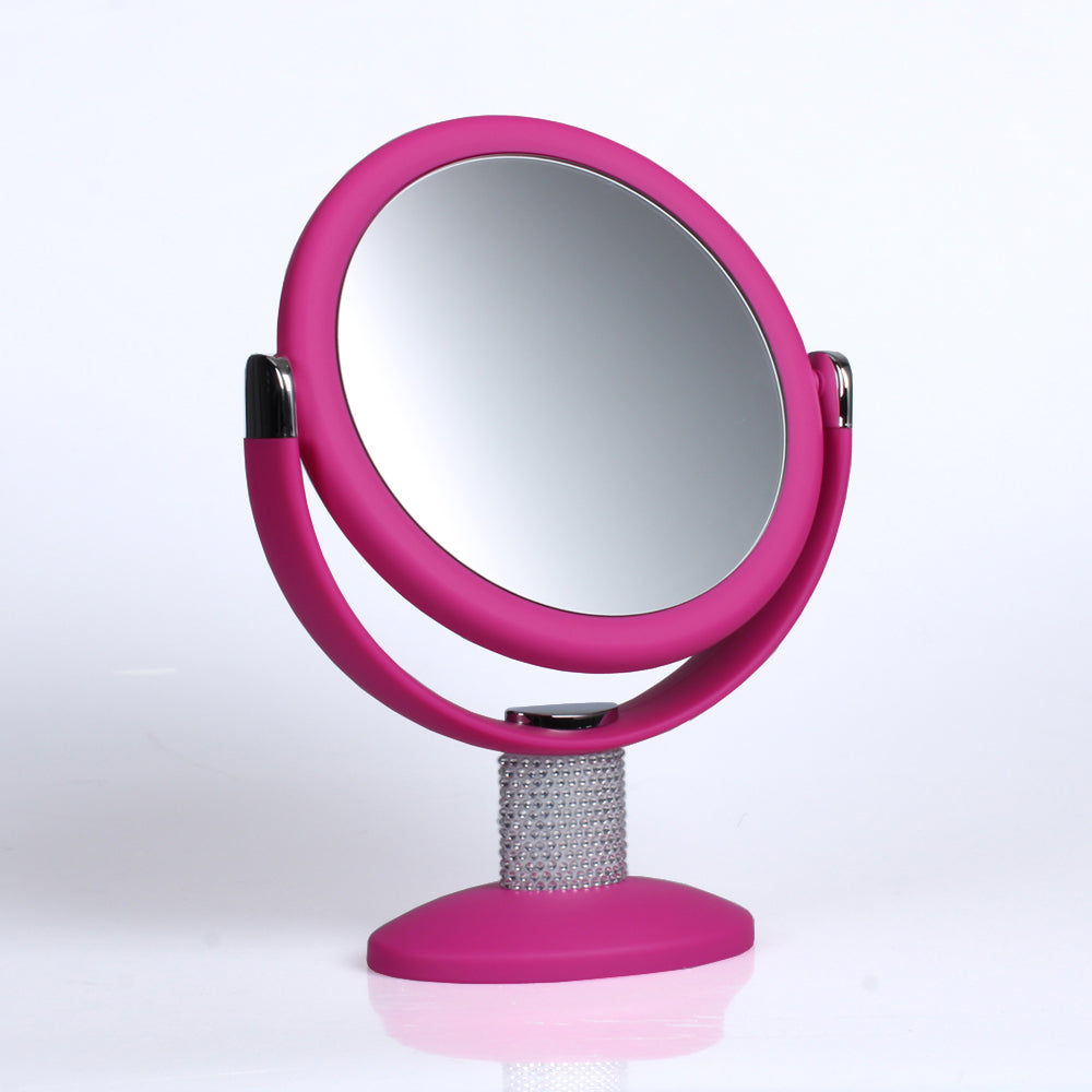 Large Magnifying Makeup Mirror Double Sided with Stand, Desk Mirror Vanity Mirror Cosmetic Mirror Countertop Mirror 1X/5X Magnification 360 degree swirl, Large 8.50 inch Mirror