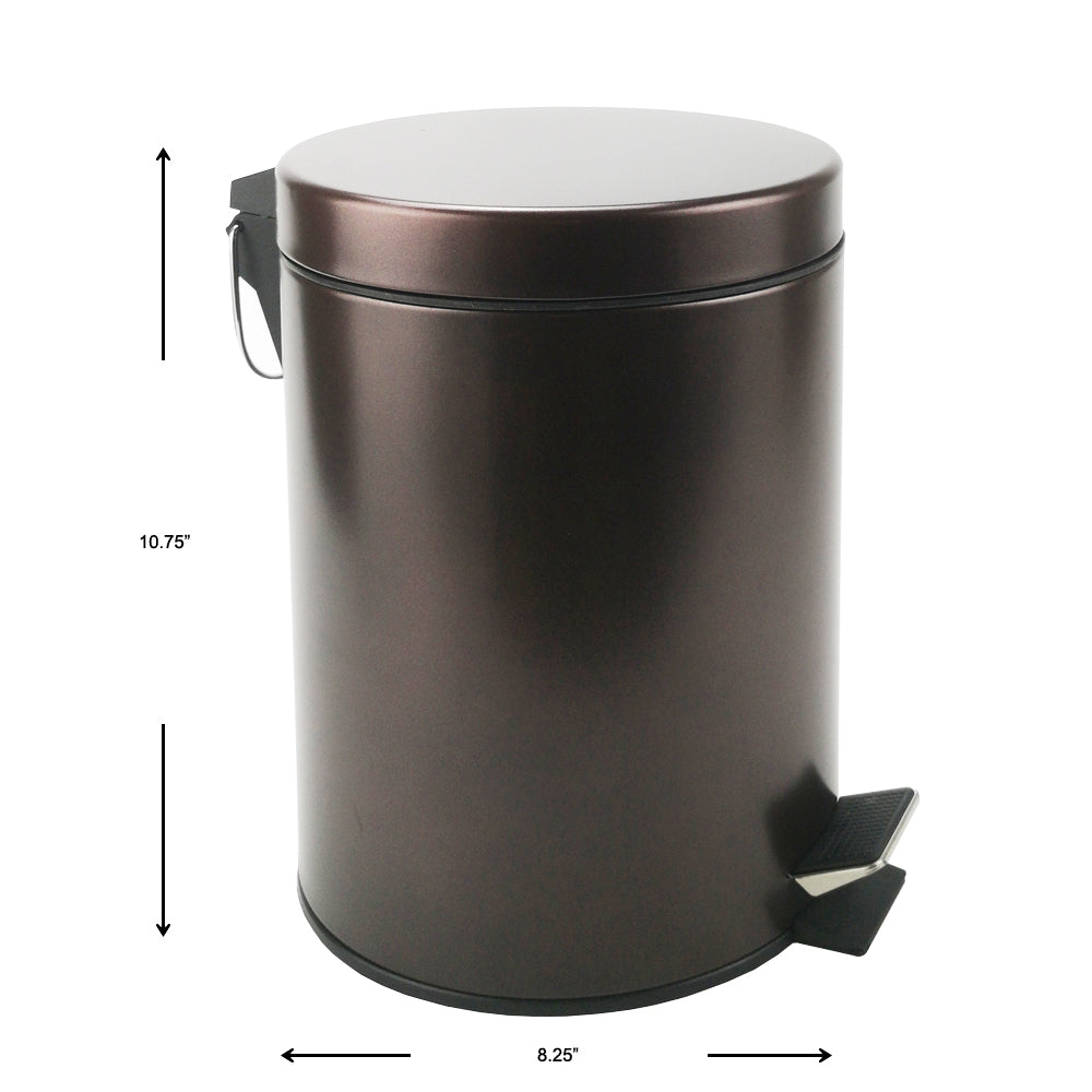 Zahari Home Step Can 5 Liter Soft Close Wastebasket for Bed Bath And Living Room