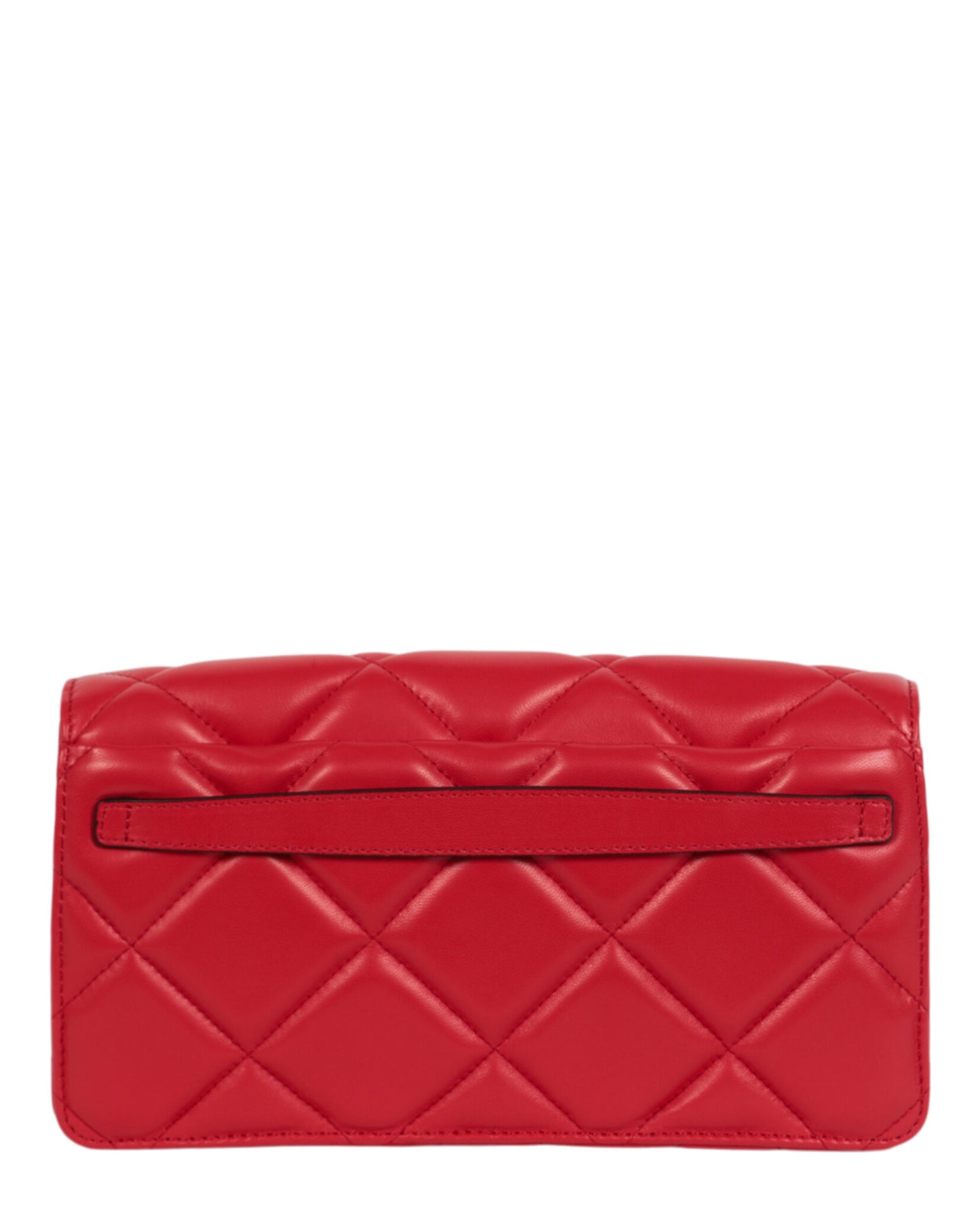 title:Moschino Heart Studs Quilted Shoulder Bag;color:Red