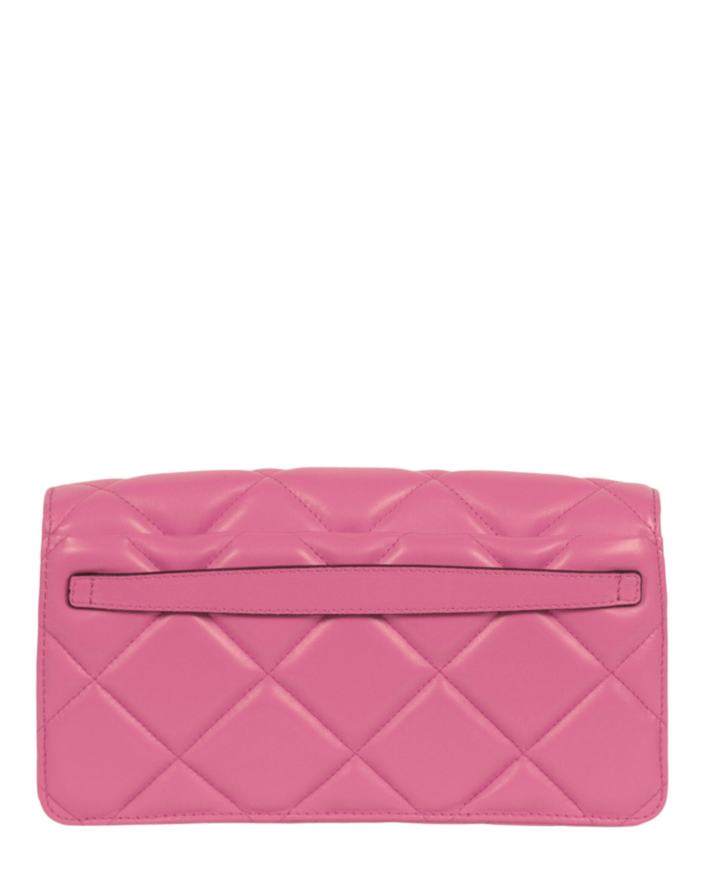 title:Moschino Heart Studs Quilted Shoulder Bag;color:Fuchsia Rectangle