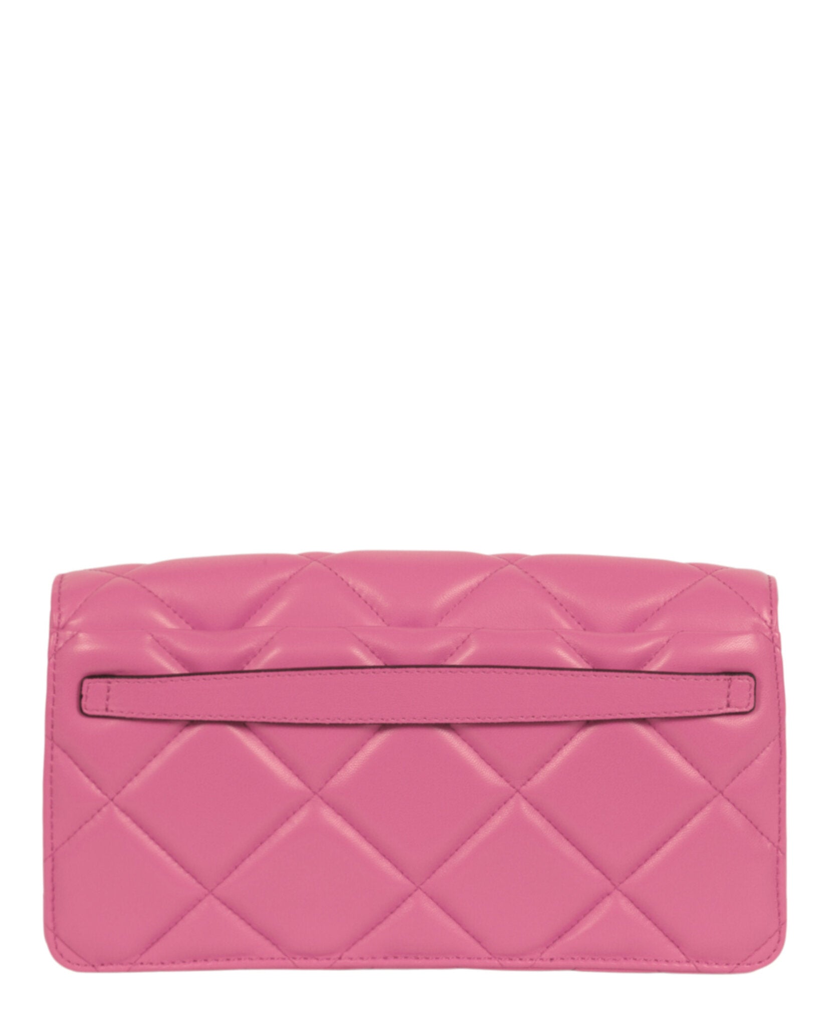 title:Moschino Heart Studs Quilted Shoulder Bag;color:Fuchsia Rectangle