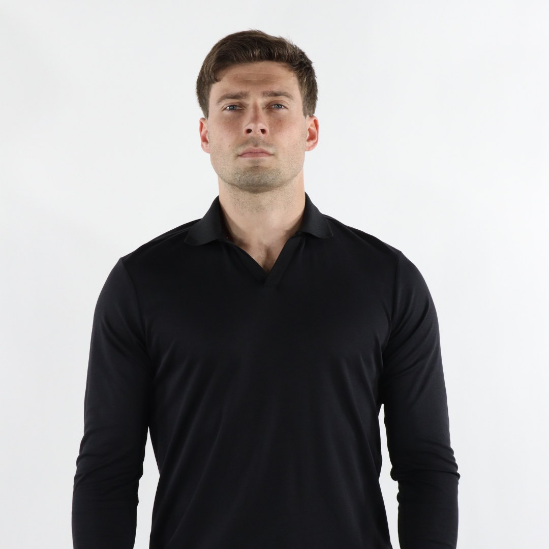 Max Colton Black Long Sleeve Knit Shirt