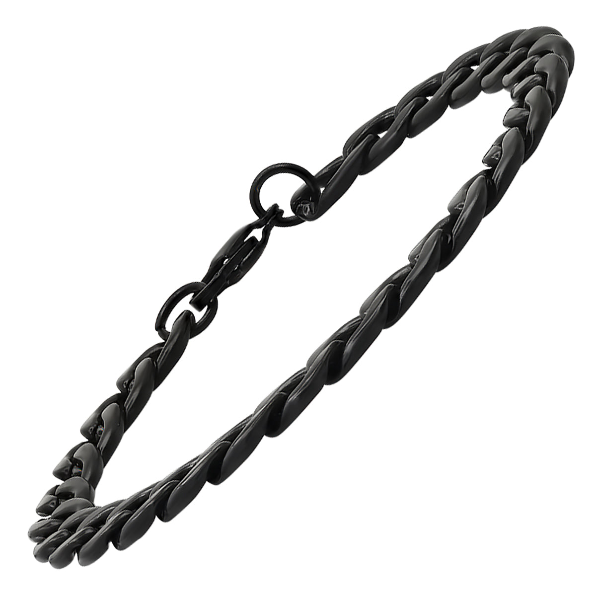 SteelTime Black Ion Plated Cuban Link Bracelet