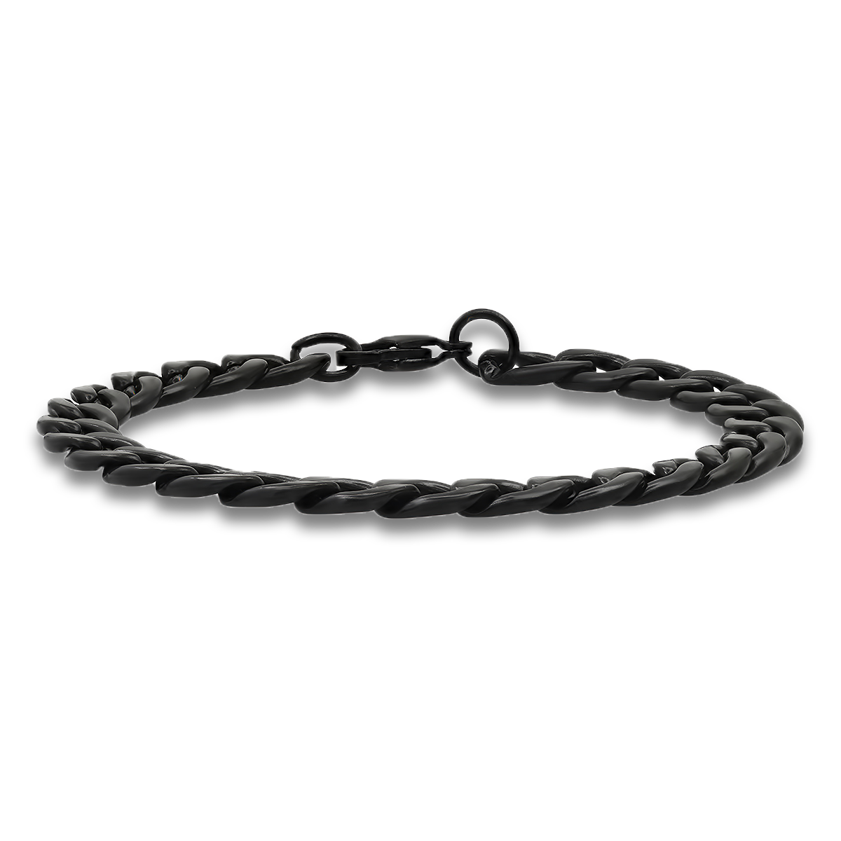 SteelTime Black Ion Plated Cuban Link Bracelet