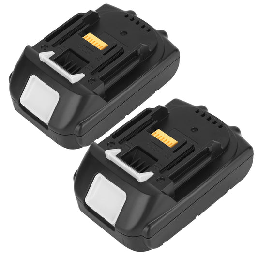 title:2Packs 18V Li-ion Power Tool Battery Replacement Fit for Makita 194205-3 194309-1 BL1830 BL1815 LXT400;color:Black