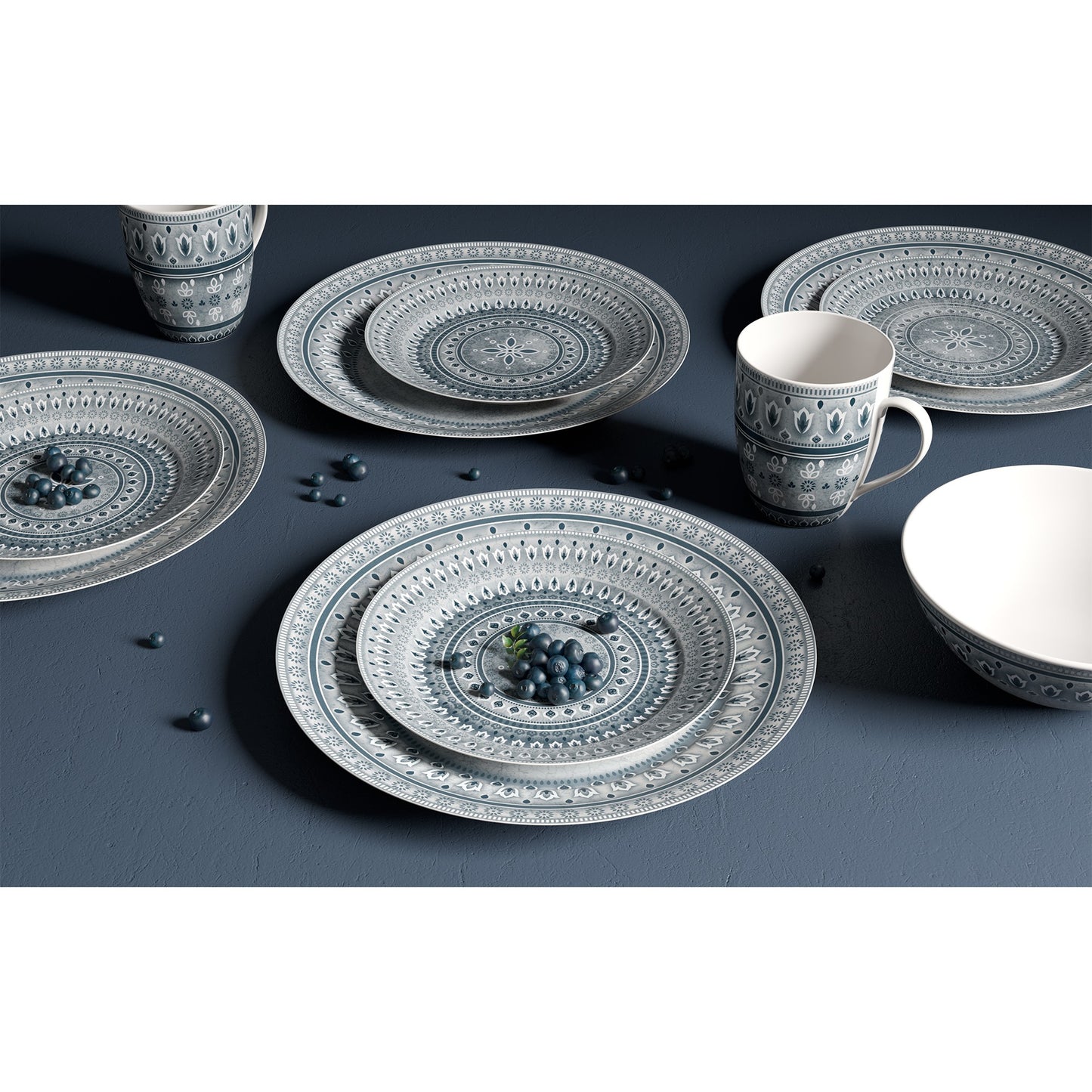 Safdie & Co. Luxury Premium Porcelain Dinnerset 16 Piece Set Santa Fe