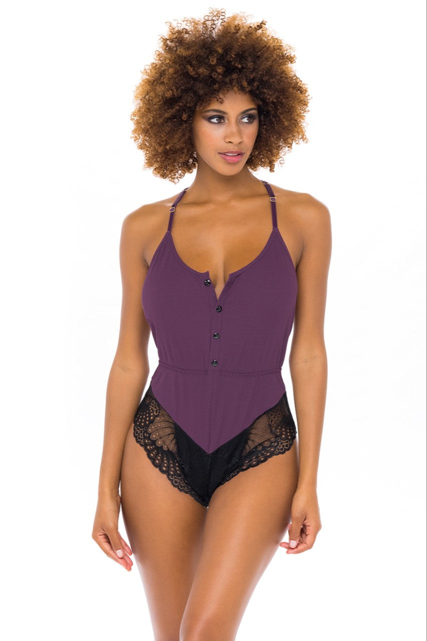 title:CLARIBEL JERSEY ROMPER;color:ITALIAN PLUM