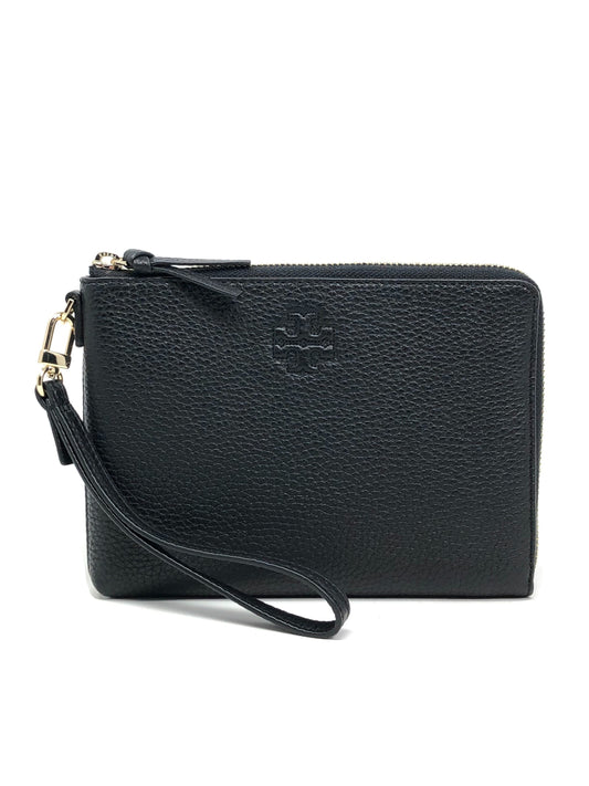 title:Tory Burch Black Thea Large Zip Pouch;color:Black