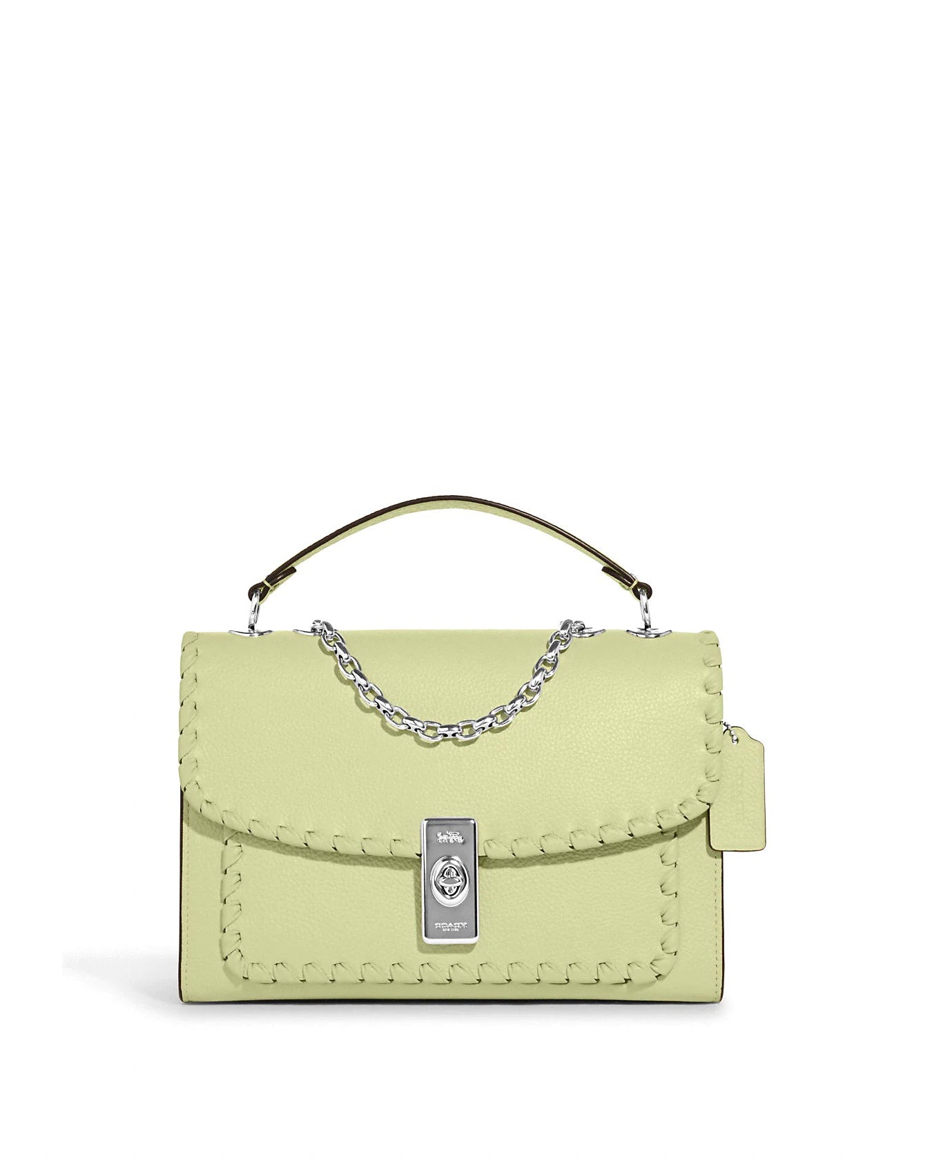 title:Coach Women's Lane Shoulder Bag With Whipstitch;color:Pale Lime