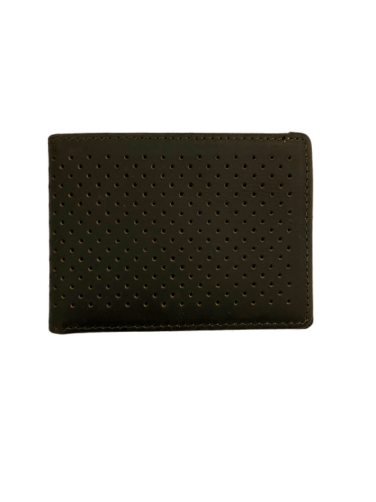 Kyle Leather Perforated Bifold Wallet