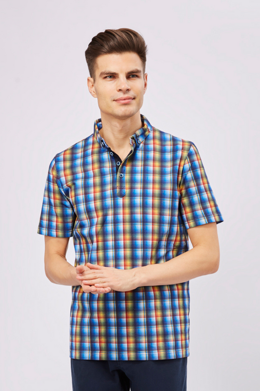 Leo Multicolor Plaid Polo