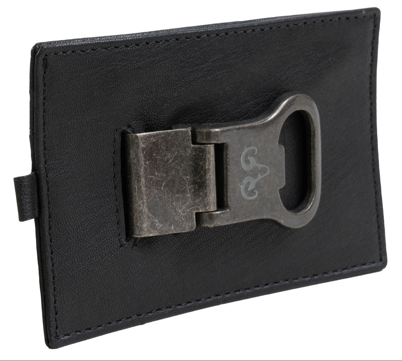 Jack Abrahams Card Case RFID Wallet With Removable Money Clip Bottle Opener