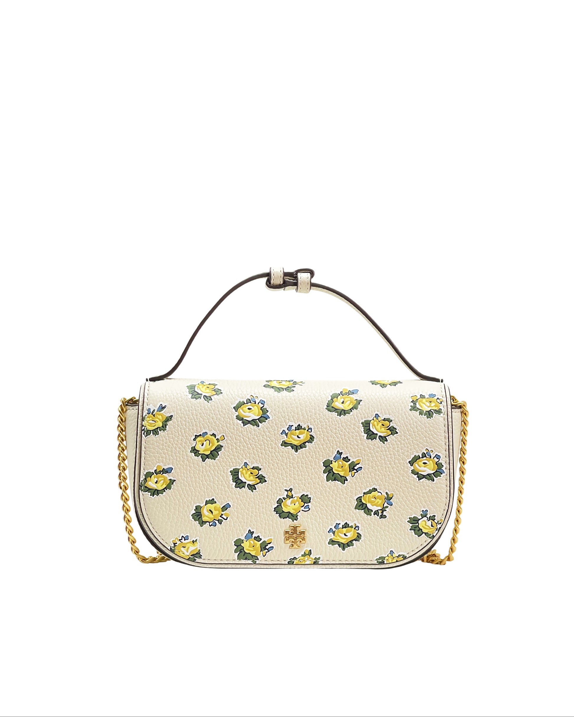 title:Tory Burch New Ivory Garden Rose Emerson Printed Top Handle Crossbody;color:New Ivory Garden Rose