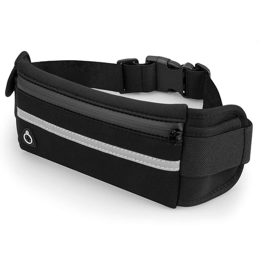 title:JupiterGear Sports Running Belt and Travel Fanny Pack for Jogging, Cycling and Outdoors with Water Resistant Pockets;color:Black