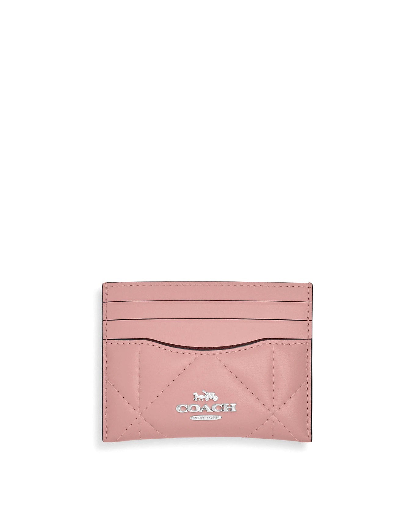 title:Coach Women's Slim Id Card Case With Puffy Diamond Quilting;color:Light Pink