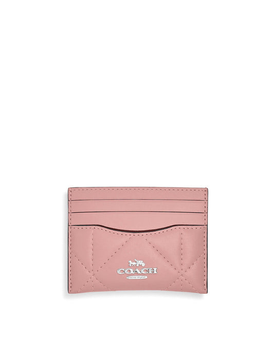 title:Coach Women's Slim Id Card Case With Puffy Diamond Quilting;color:Light Pink