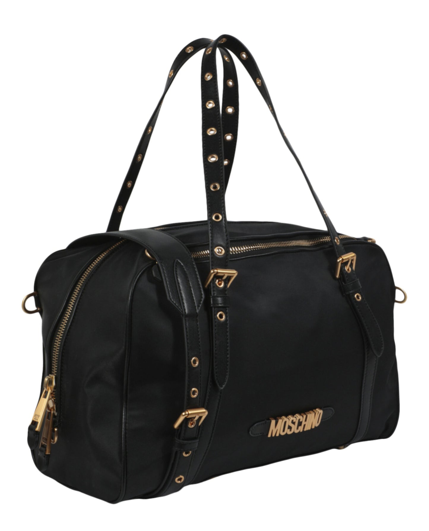 title:Nylon Logo Duffle Bag;color:Fantasy Print Black