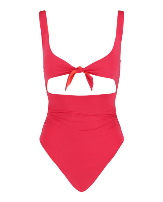 title:Stella McCartney Tie-Front One Piece Swimsuit;color:Pink