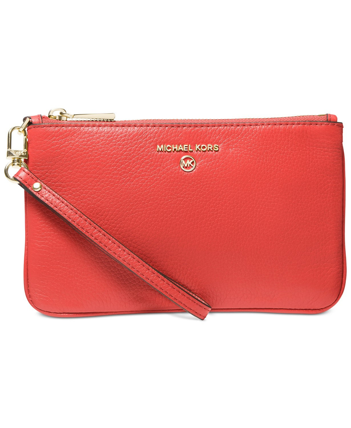 title:Michael Kors Women's Sangria Jet Set Charm Medium Top Zip Wristlet;color:Sangria