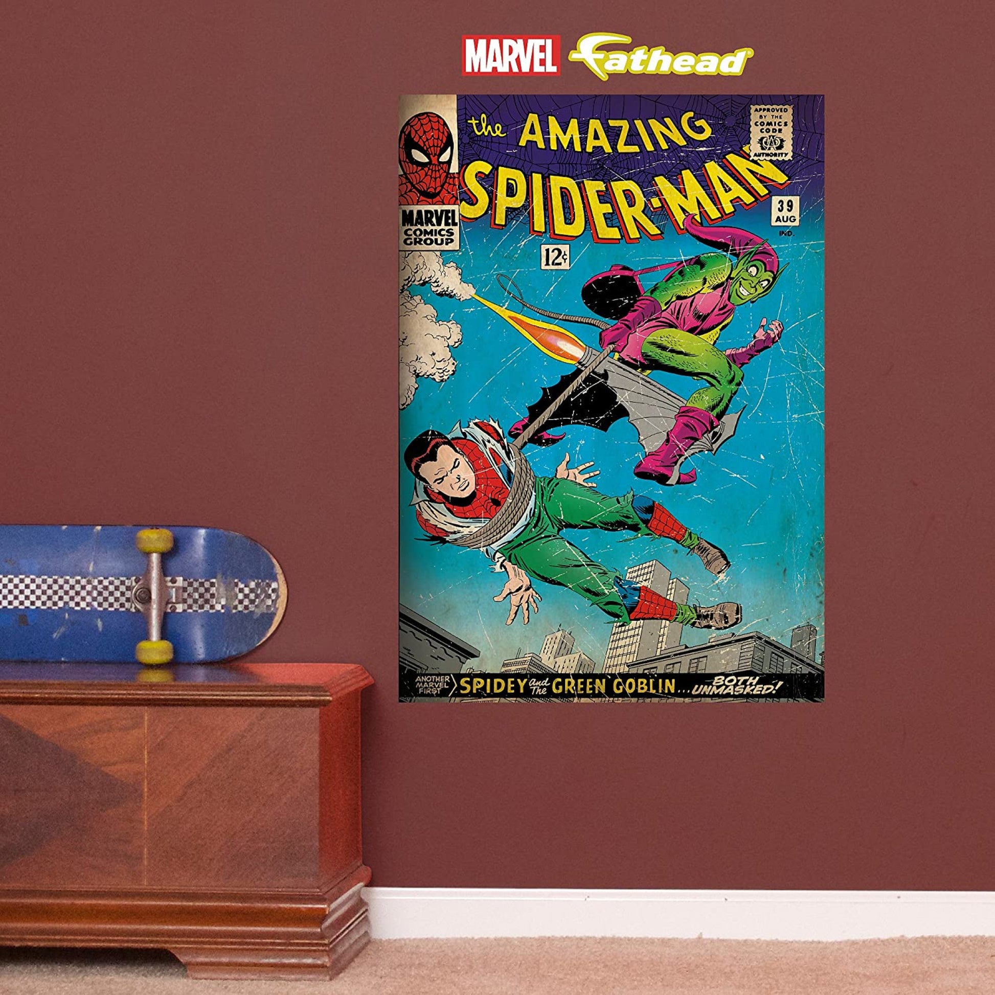 title:Spiderman #39 Cover Fathead Vinyl Wall Decals;color:Multi-Color