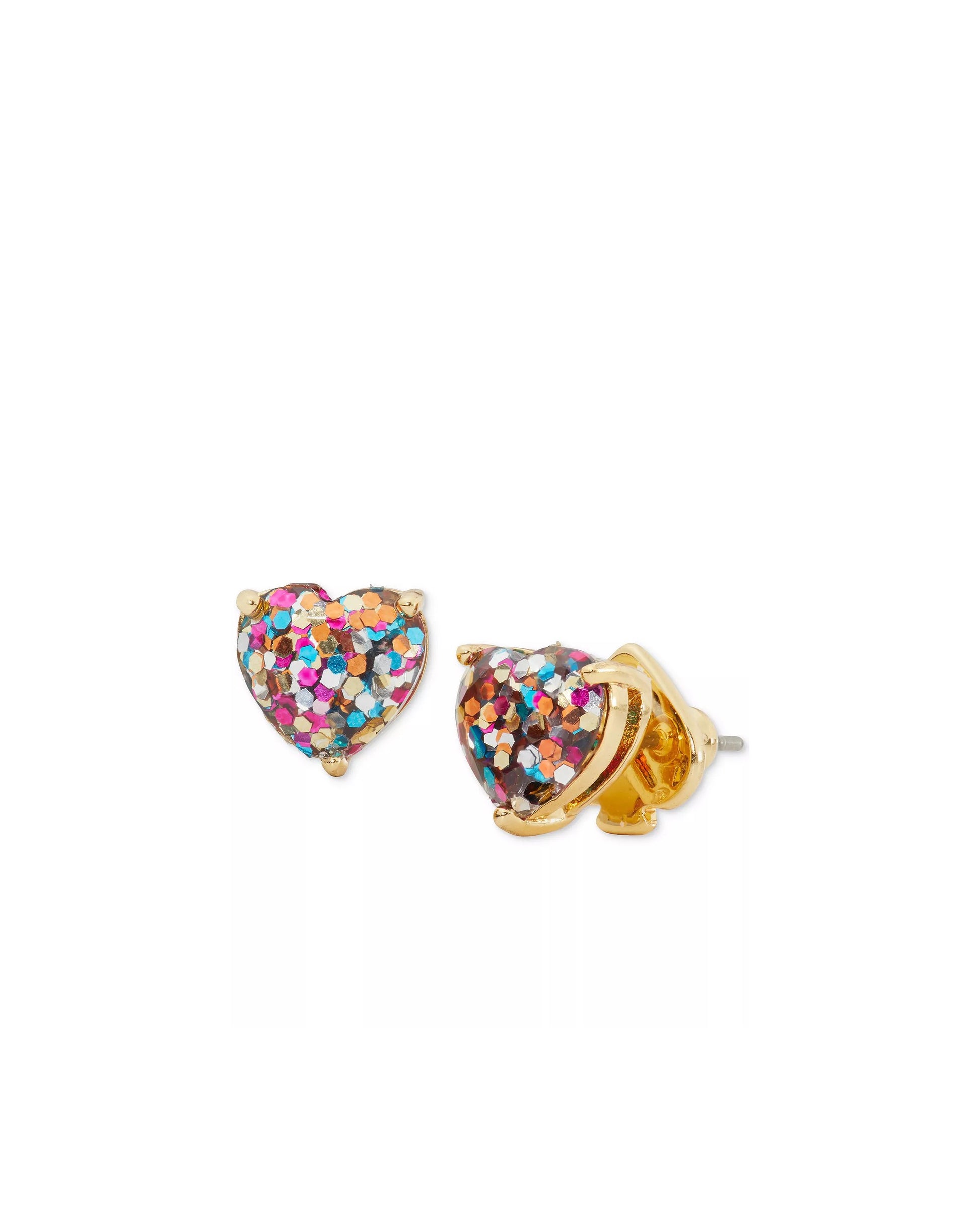 title:Kate Spade Glitter Heart Studs;color:Multi