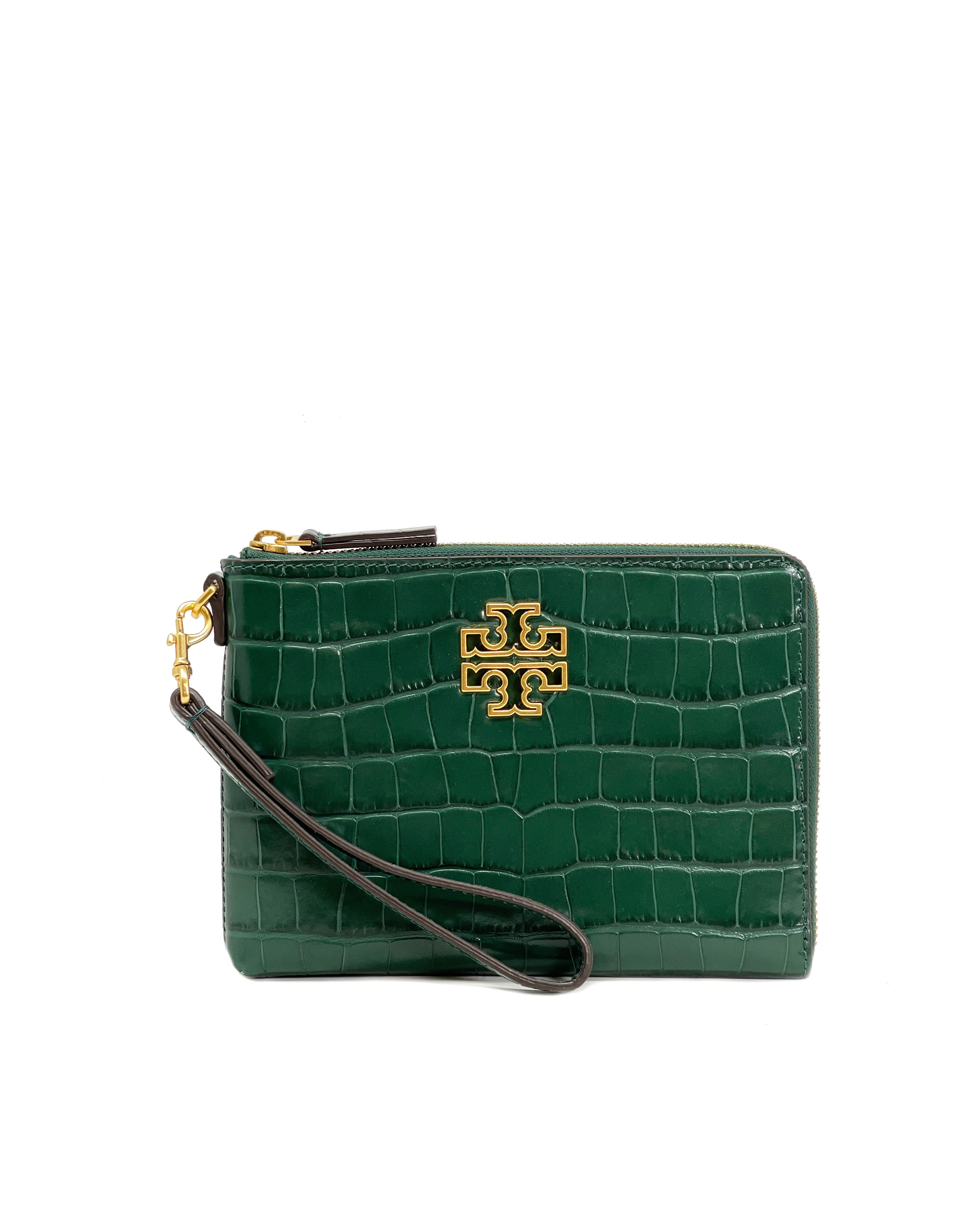 Tory buy Burch Britten Embossed Large Zip Pouch