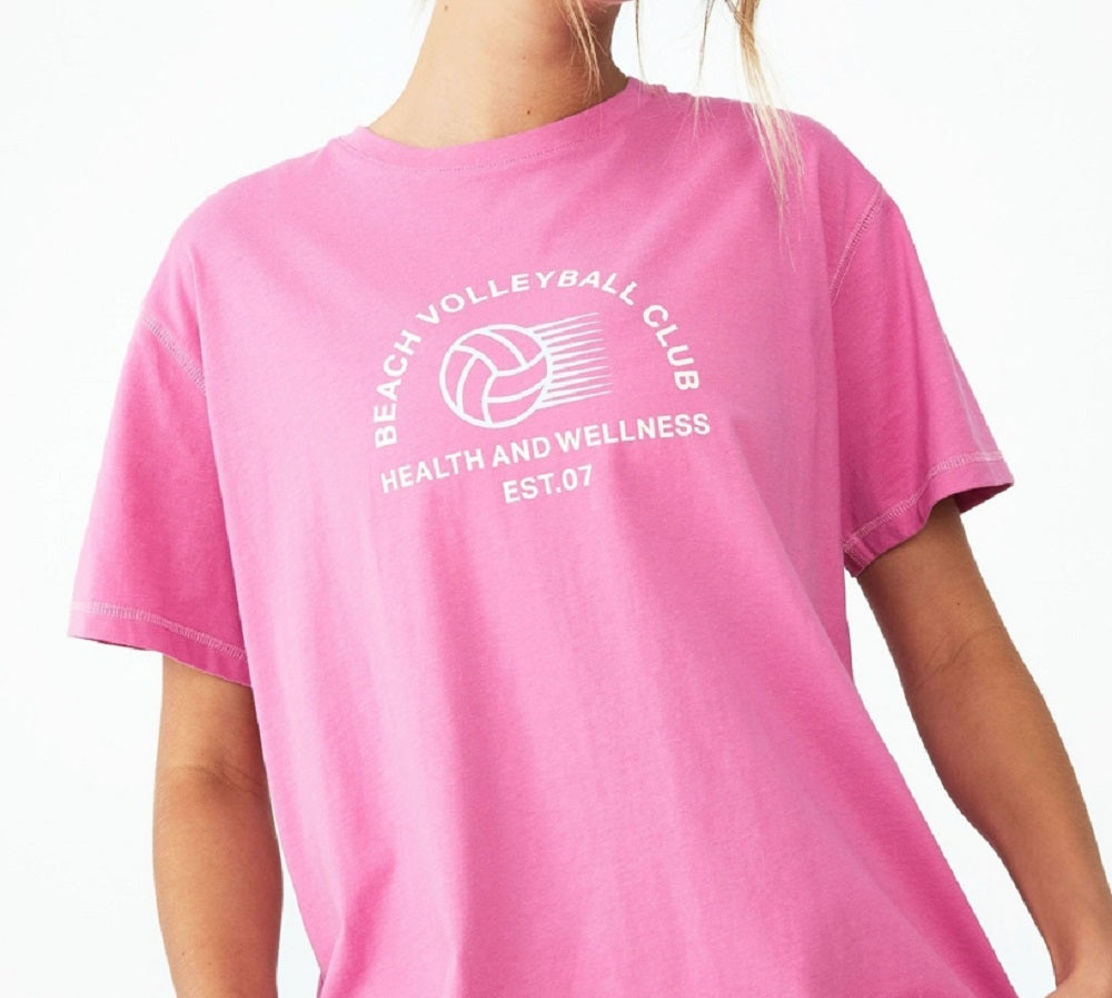 COTTON ON Women's Active Organic T-Shirt Pink Size Small