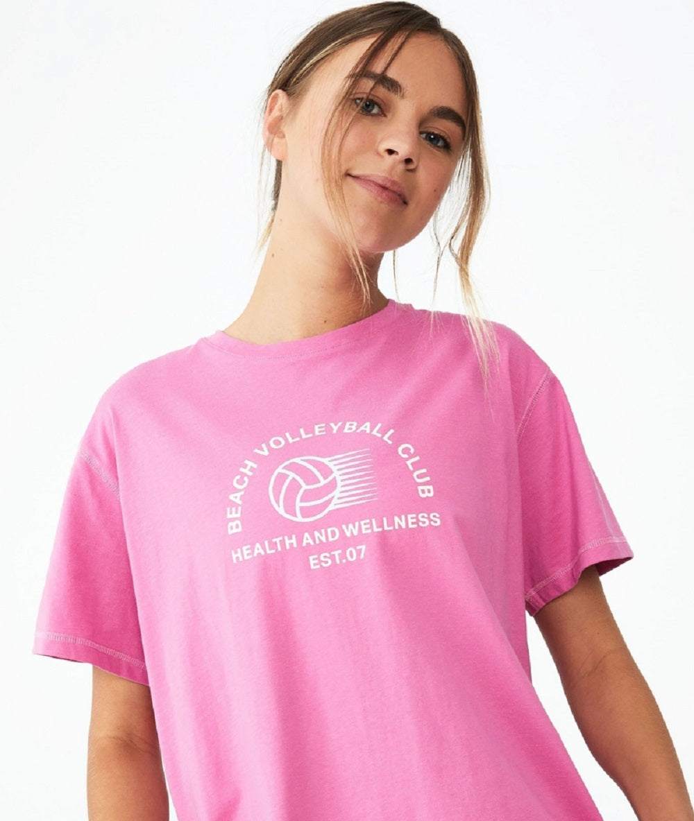 COTTON ON Women's Active Organic T-Shirt Pink