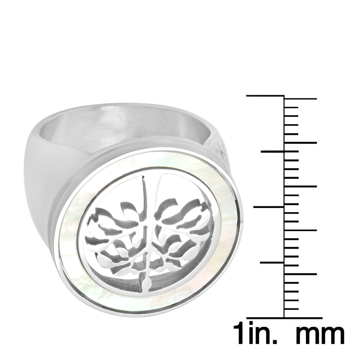 Mother Of Pearl Tree Of Life Round Ring