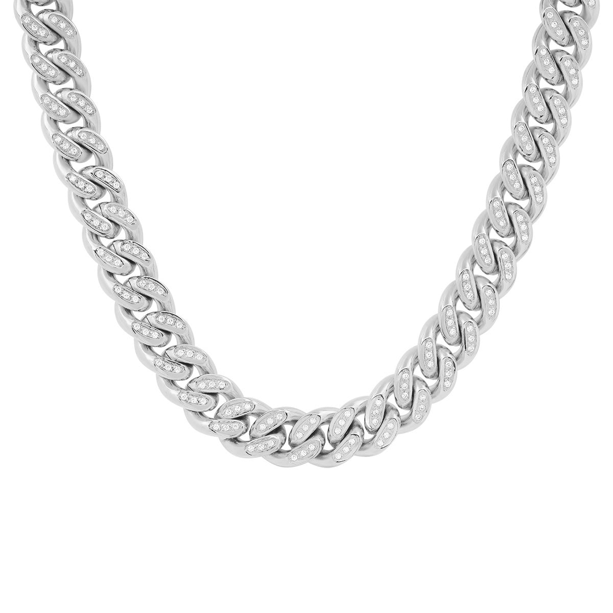 SteelTime XL Cuban Link Super Deluxe Iced Out Lock Necklace