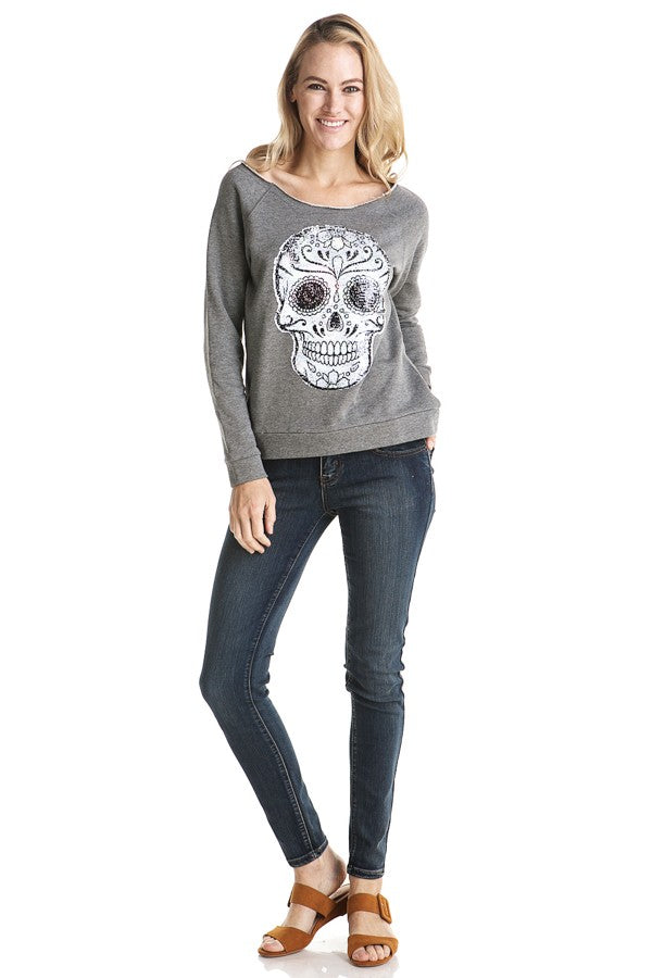 Angel Premium Sugar Skull Sloucher