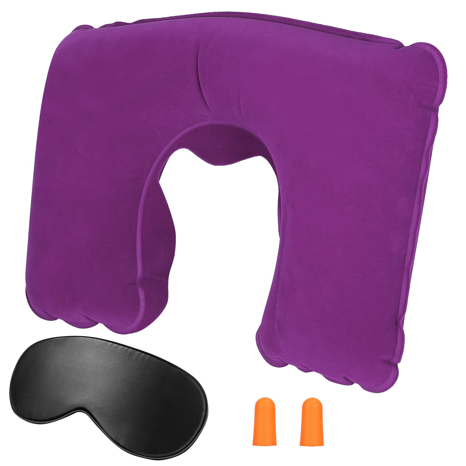 title:Travel Pillow Inflatable U Shape Neck Pillow Neck Support Head Rest Office Nap Car Airplane Cushion;color:Purple