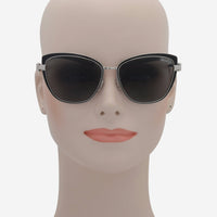 Chopard Shiny Palladium & Smoke Cat Eye Sunglasses C16S-583P - ShopWorn