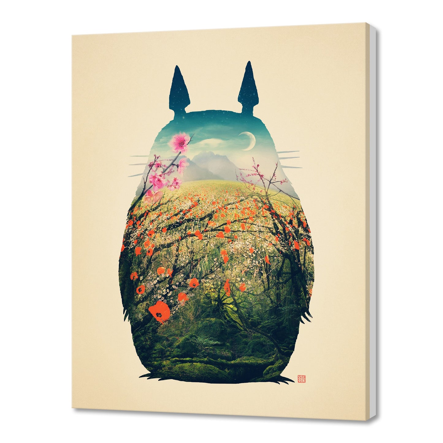 Tonari No Totoro Fine Art Stretched Canvas