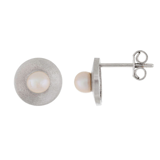 title:Splendid Pearls 14K White Gold Pearl Earrings HE-222WG;color:White