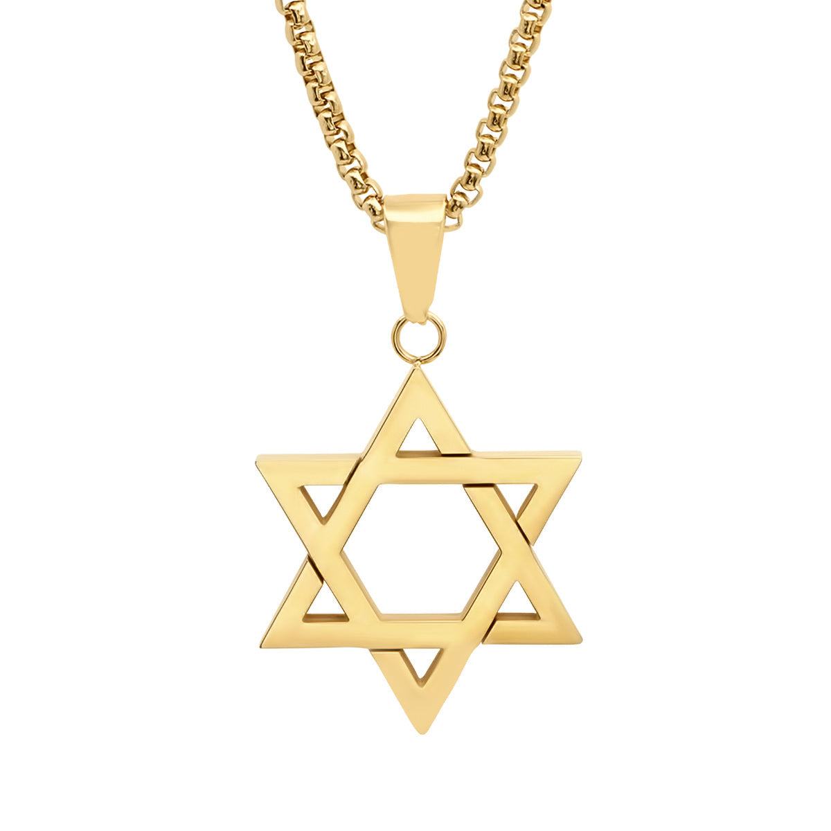 SteelTime Star of David Pendant Necklace