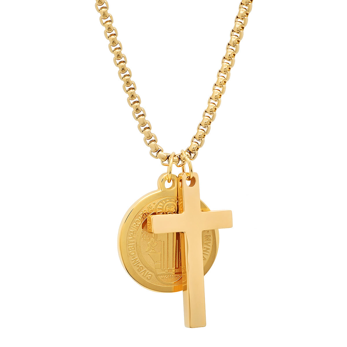 St. Benedict Medallion & Cross Pendant - Ruumur