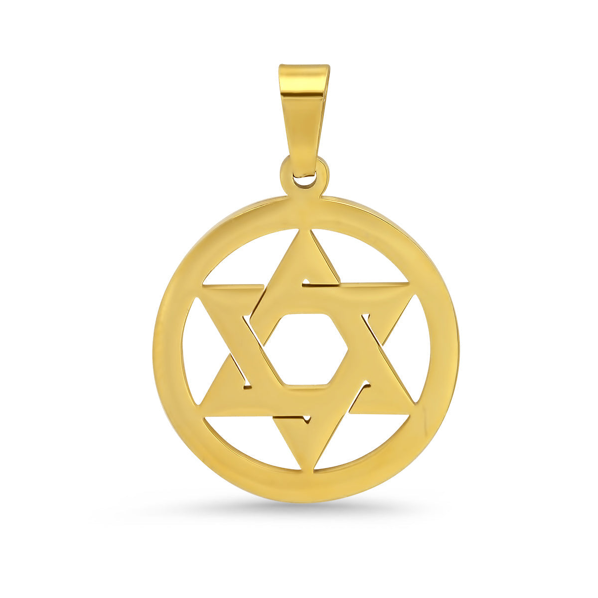 SteelTime Women's Stainless Steel Star Of David Pendant