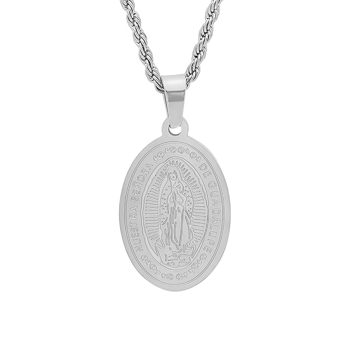 SteelTime Oval Religious Pendant