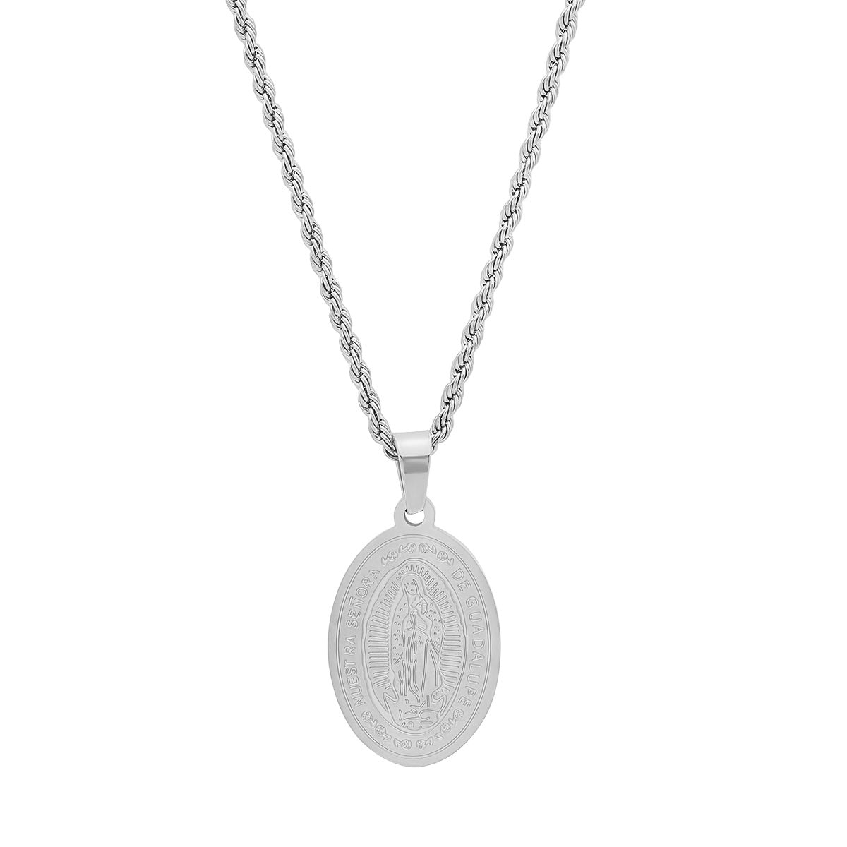 SteelTime Oval Religious Pendant