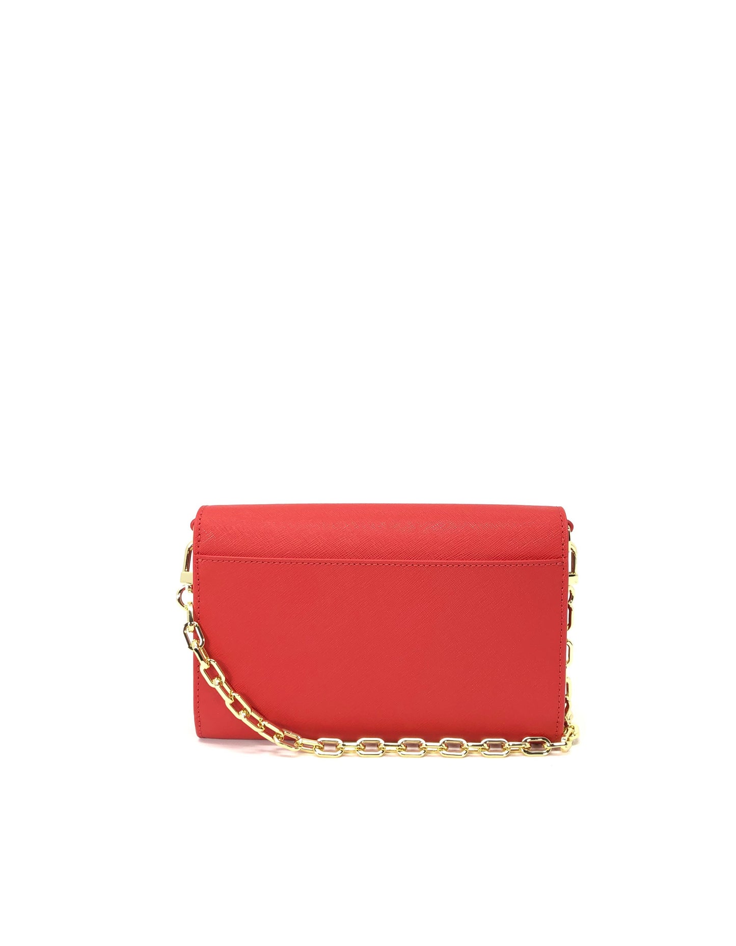 Tory Burch Poppy Orange Emerson Chain Wallet