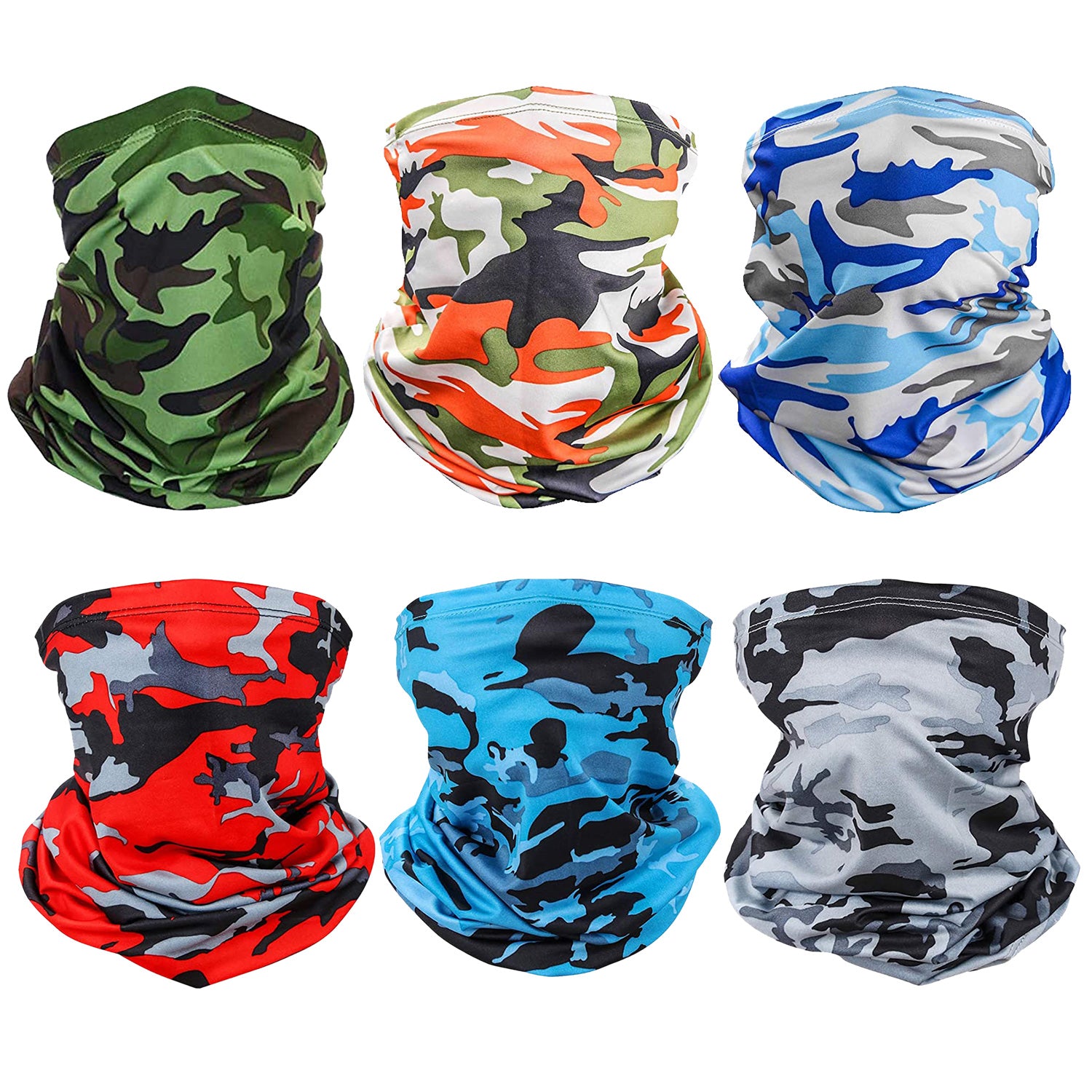 title:6Pcs Summer Neck Gaiter UV Sunscreen Protection Face Mask Scarf Breathable Cooling Shield Coverings For Cycling Hiking Fishing Running Motorcycle;color:not applicable