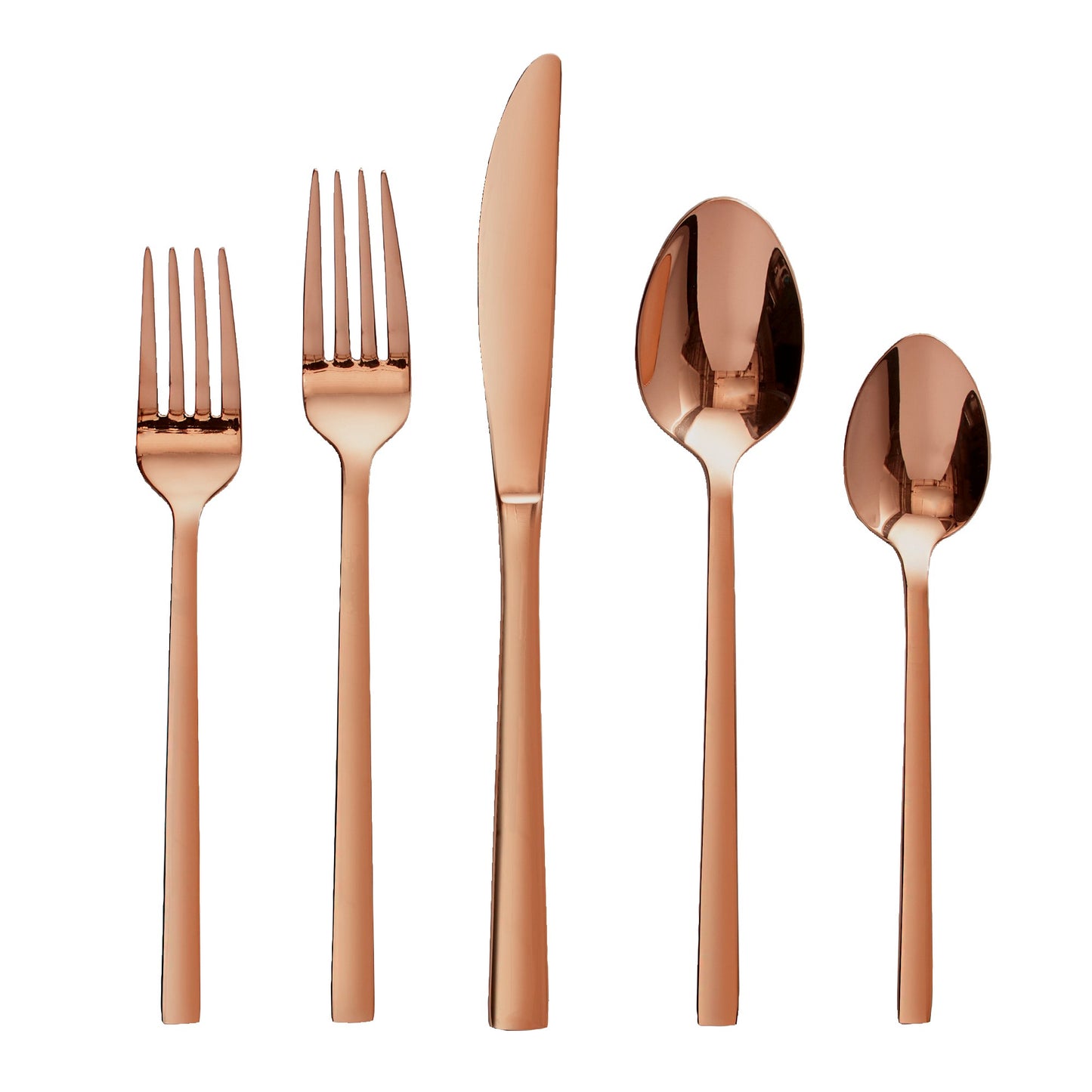 Safdie & Co. Silverware Flatware Cutlery Stainless Steel Copper 20 piece Set Palos