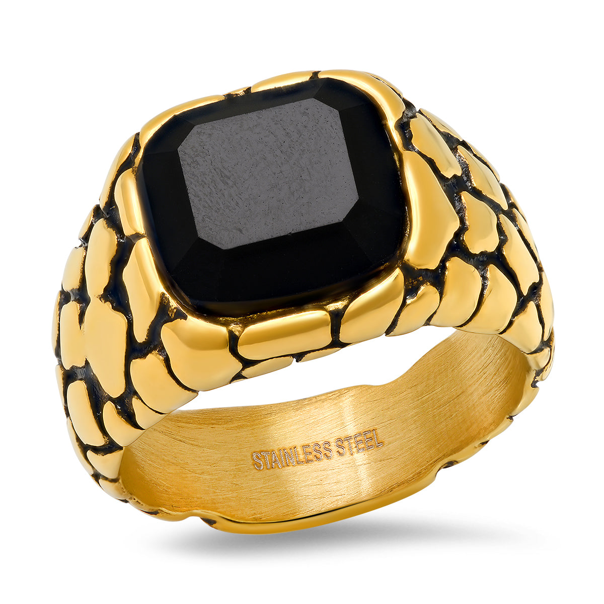 Alligator Eye Solitaire Statement Ring - Ruumur