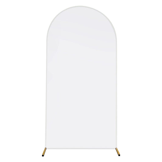 title:Arch Backdrop Stand Cover 3.28x6.56FT White Spandex Fitted Wedding Arch Cover Elastic Double-Sided Background Covering for Birthday Party Ceremony Dec;color:not applicable