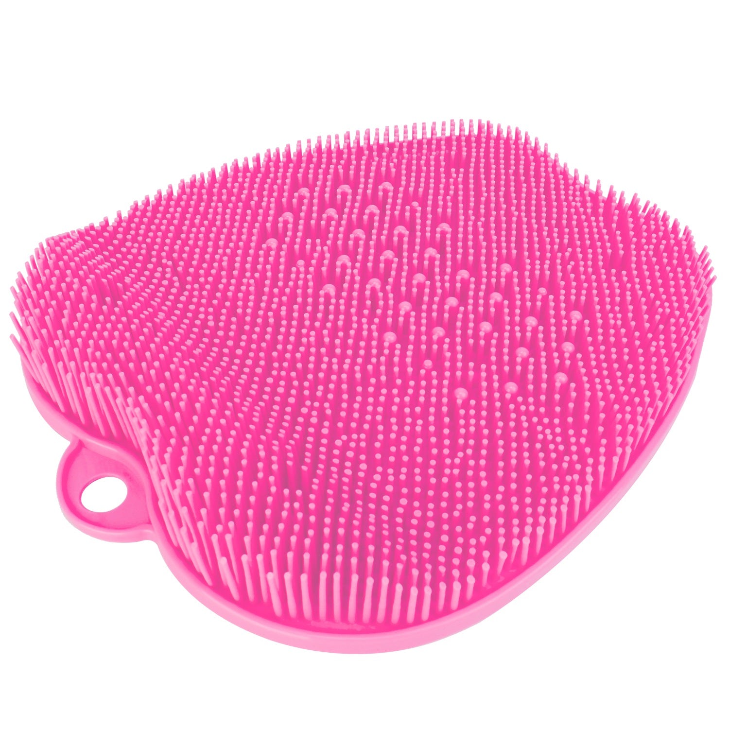 title:Shower Foot Scrubber Foot Massager Exfoliation Cleaner Mat Improve Foot Circulation Scrubber Foot Pain Relief Mat w/ Anti-slip Suction Cups;color:Pink