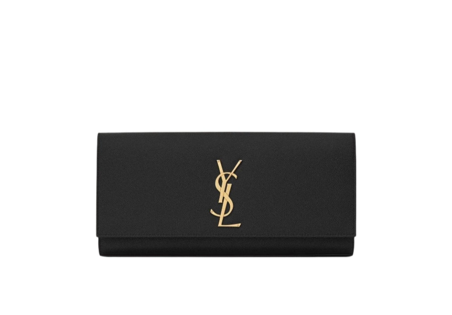 Saint Laurent Kate Clutch In Grain De Poudre Embossed Leather - Gold