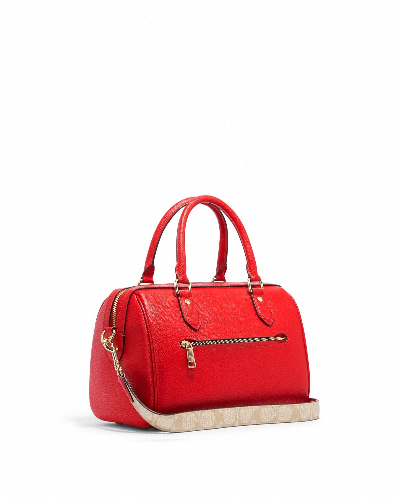 Coach rowan satchel discount red