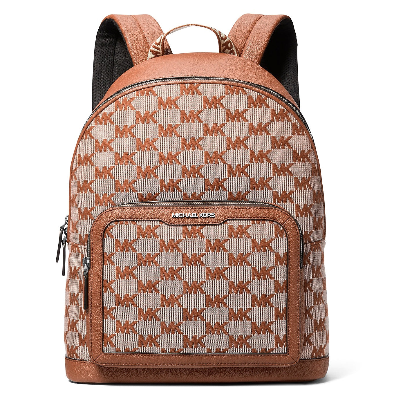 title:Michael Kors Men's Cooper Logo Jacquard Commuter Backpack;color:Luggage