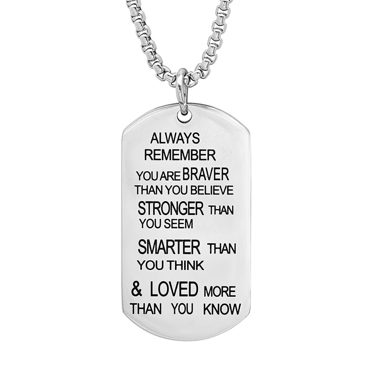 Always Remember Dog Tag Pendant